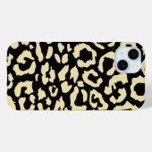 Coques Case-Mate iPhone Motif Poster de animal noir et or (Verso (horizontal))