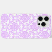 Coques Case-Mate iPhone Motif pourpre damassé (Verso (horizontal))