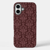 Coques Case-Mate iPhone Motif pourpre damassé (Verso)