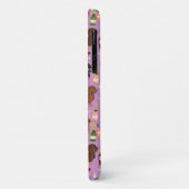 Coques Case-Mate iPhone motif pourpre de vin de Dachshund (Dos/Gauche)