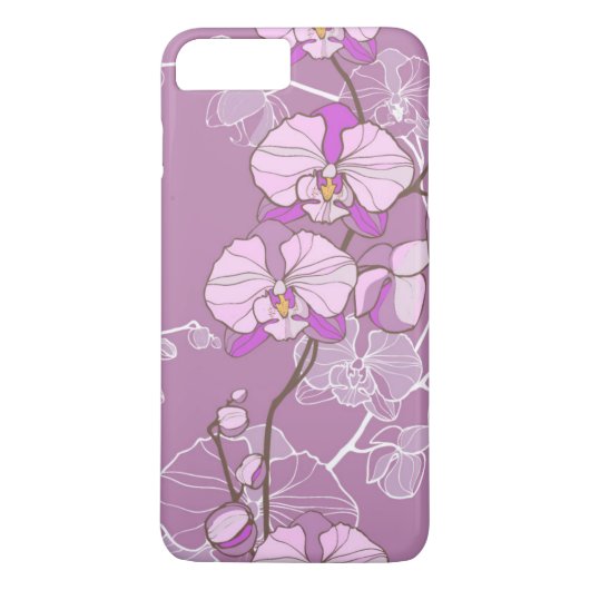 Coques Case-Mate iPhone Motif pourpre d'orchidée (Dos)