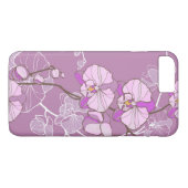 Coques Case-Mate iPhone Motif pourpre d'orchidée (Dos (Horizontal))