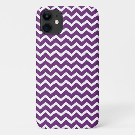 Coques Case-Mate iPhone Motif pourpre foncé de chevrons (Dos)