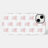 Coques Case-Mate iPhone Motif Preppy Coquette Rose Bow (Verso (horizontal))