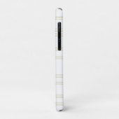 Coques Case-Mate iPhone Motif propre carreau moderne minimal blanc et or (Dos/Gauche)