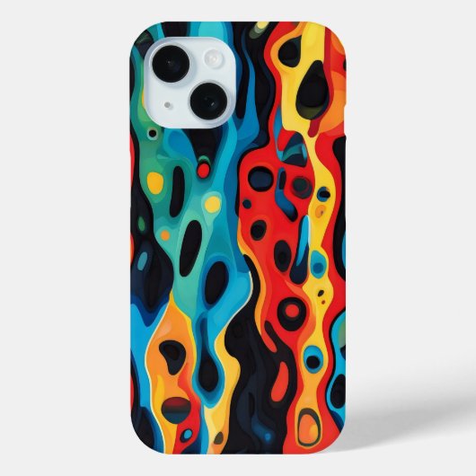 Coques Case-Mate iPhone Motif psychédélique coloré (Verso)