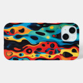 Coques Case-Mate iPhone Motif psychédélique coloré (Verso (horizontal))