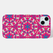 Coques Case-Mate iPhone Motif Pug rouge corail moderne (Verso (horizontal))