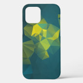 Coques Case-Mate iPhone Motif Pyramide Abstrait bleu jaune (Verso)
