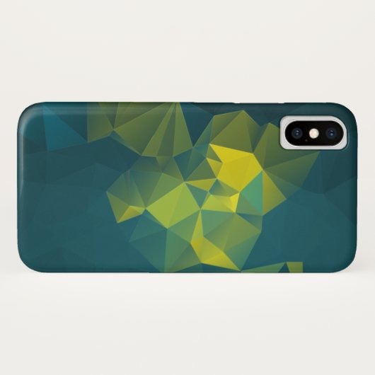 Coques Case-Mate iPhone Motif Pyramide Abstrait bleu jaune (Dos (Horizontal))