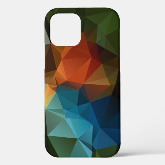 Coques Case-Mate iPhone Motif Pyramide Abstrait bleu orange vert (Verso)
