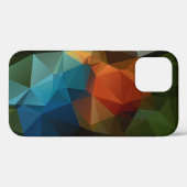 Coques Case-Mate iPhone Motif Pyramide Abstrait bleu orange vert (Verso (horizontal))