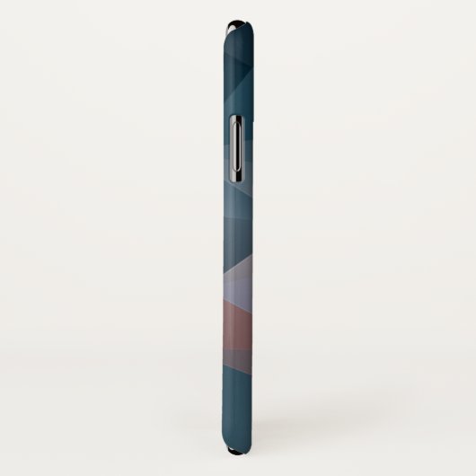 Coques Case-Mate iPhone Motif Pyramide Abstrait bleu rose (Dos/Droite)