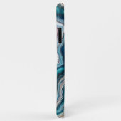 Coques Case-Mate iPhone Motif Quartz Turquoise Bleu Clair Violet (Dos/Droite)