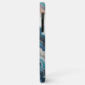 Coques Case-Mate iPhone Motif Quartz Turquoise Bleu Clair Violet (Dos/Gauche)