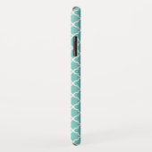 Coques Case-Mate iPhone Motif Quatrefoil Aqua Mint (Dos/Droite)