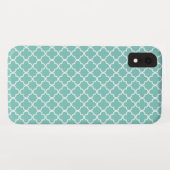 Coques Case-Mate iPhone Motif Quatrefoil Aqua Mint (Dos (Horizontal))