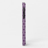 Coques Case-Mate iPhone Motif Quatrefoil bleu triple monogramme (Dos/Gauche)