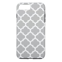 Motif Quatrefoil gris blanc marocain #5 V