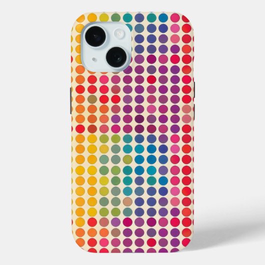 Coques Case-Mate iPhone Motif Rainbow Dot Abstrait (Verso)