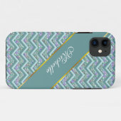 Coques Case-Mate iPhone Motif Rainbow Foil ZigZag (Dos (Horizontal))