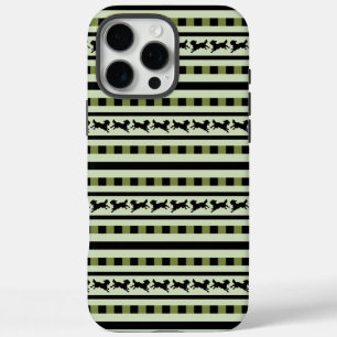 Coques iPhone 16 Pro Max Motif rayé de chien joueur