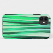 Coques Case-Mate iPhone Motif rayé de sérénité de turquoise (Dos (Horizontal))