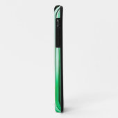 Coques Case-Mate iPhone Motif rayé d'océan bleu vert (Dos/Gauche)