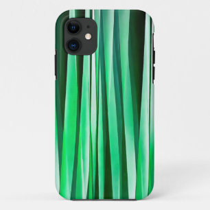 Coque iPhone 11 Motif rayé d'océan bleu vert