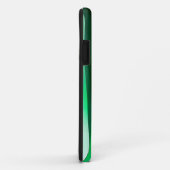 Coques Case-Mate iPhone Motif rayé d'océan bleu vert (Dos/Droite)