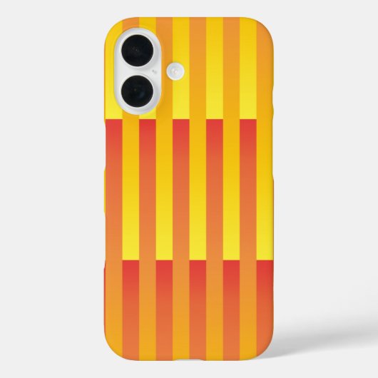Coques Case-Mate iPhone Motif rayé jaune orange (Verso)