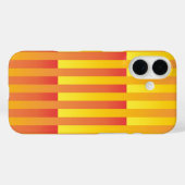 Coques Case-Mate iPhone Motif rayé jaune orange (Verso (horizontal))