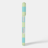 Coques Case-Mate iPhone Motif rayé pastel doux - Citron Crème & Bernicle  (Verso / Droite)