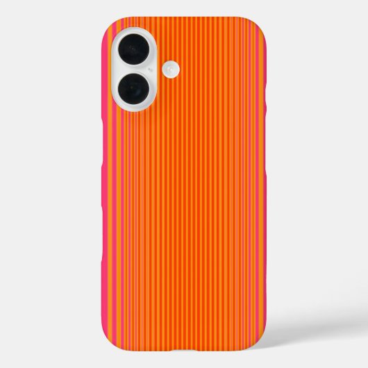 Coques Case-Mate iPhone Motif rayé rose et orange (Verso)