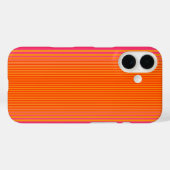 Coques Case-Mate iPhone Motif rayé rose et orange (Verso (horizontal))