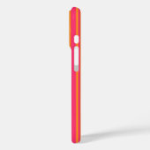 Coques Case-Mate iPhone Motif rayé rose et orange (Verso / Gauche)