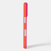 Coques Case-Mate iPhone Motif rayé rose et orange (Verso / Droite)