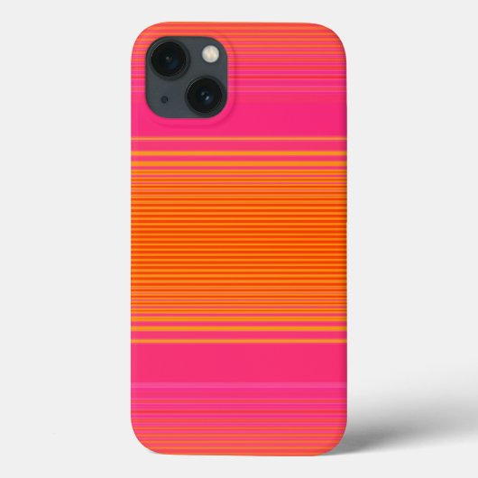 Coques Case-Mate iPhone Motif rayé rose et orange (Verso)