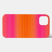 Coques Case-Mate iPhone Motif rayé rose et orange (Verso (horizontal))