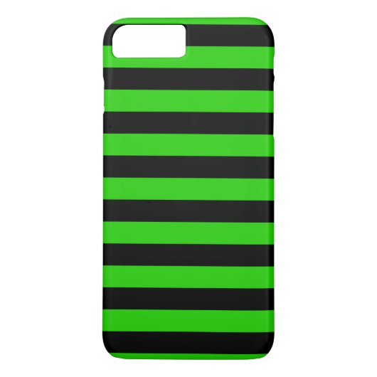 Coques Case-Mate iPhone Motif rayé vert et noir gras (Dos)
