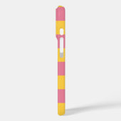 Coques Case-Mate iPhone Motif rayé vertical rose et jaune vibrant (Verso / Gauche)