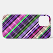 Coques Case-Mate iPhone Motif Rayures Abstraites (Violet, Rose, Vert) (Verso (horizontal))