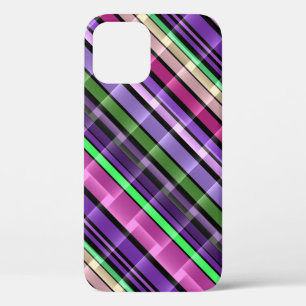 Case-Mate iPhone Case Motif Rayures Abstraites (Violet, Rose, Vert)