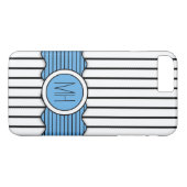 Coques Case-Mate iPhone Motif Rayures fines Vert Blanc Noir (Dos (Horizontal))