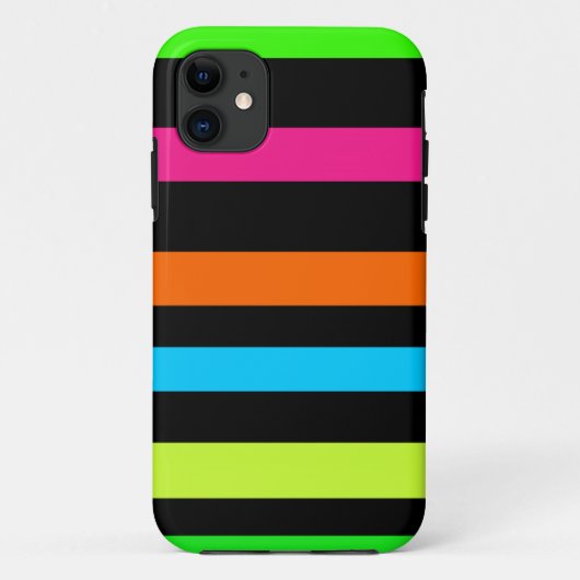 Coques Case-Mate iPhone Motif Rayures Néon (Dos)