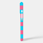 Coques Case-Mate iPhone Motif rayures rose bleu (Verso / Gauche)