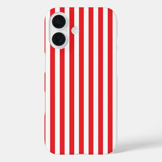Coques Case-Mate iPhone Motif rayures verticales rouges et blanches classi (Verso)