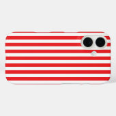 Coques Case-Mate iPhone Motif rayures verticales rouges et blanches classi (Verso (horizontal))
