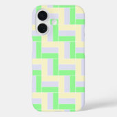 Coques Case-Mate iPhone Motif Rectangles Pastel Lignes Pointillées Blanche (Verso)