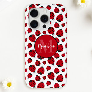 Coque iPhone 15 Pro Motif Red Ladybug personnalisé